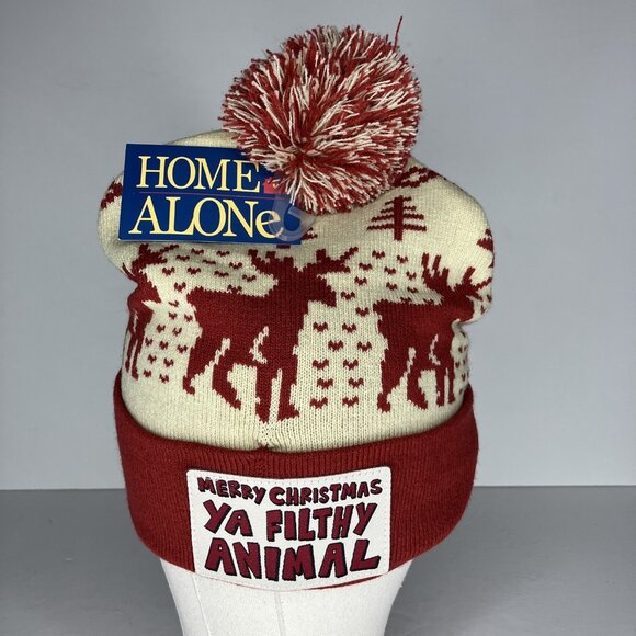 Home Alone, 20th Century Studios Other - Home Alone Merry Christmas Ya Filthy Animal Ugly Sweater Pom Pom Beanie Hat New